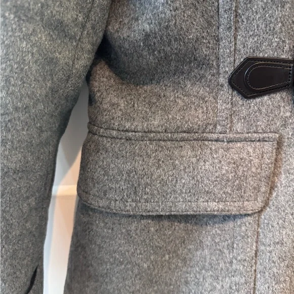 BURBERRY Blackwell Wool Toggle Duffle Coat US10 Peacoat Plaid Nova Check - Picture 4 of 11